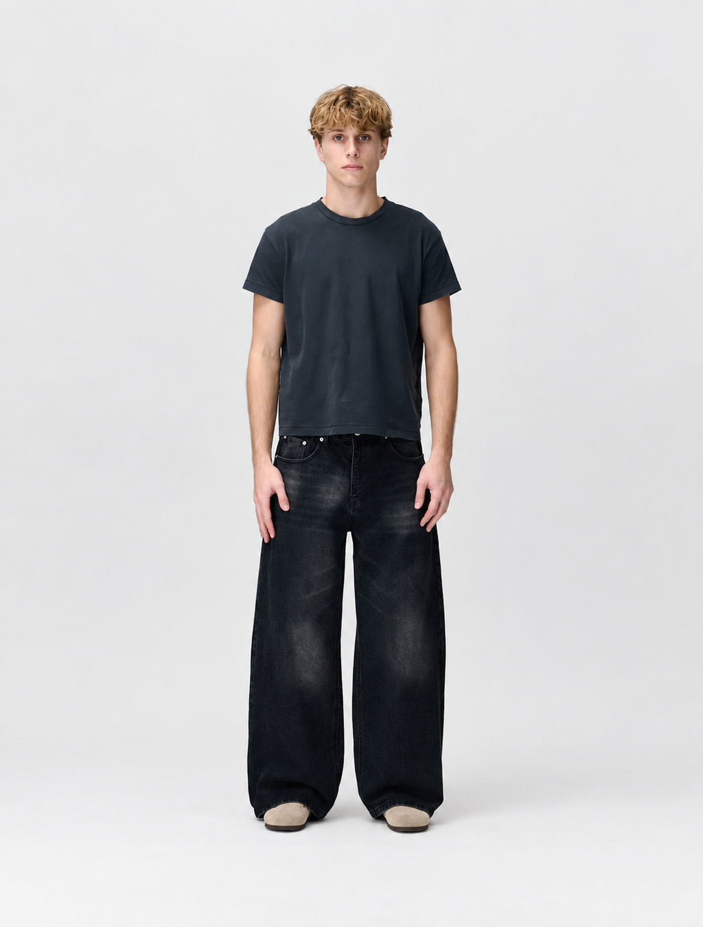 Stone Wash Denim Jeans